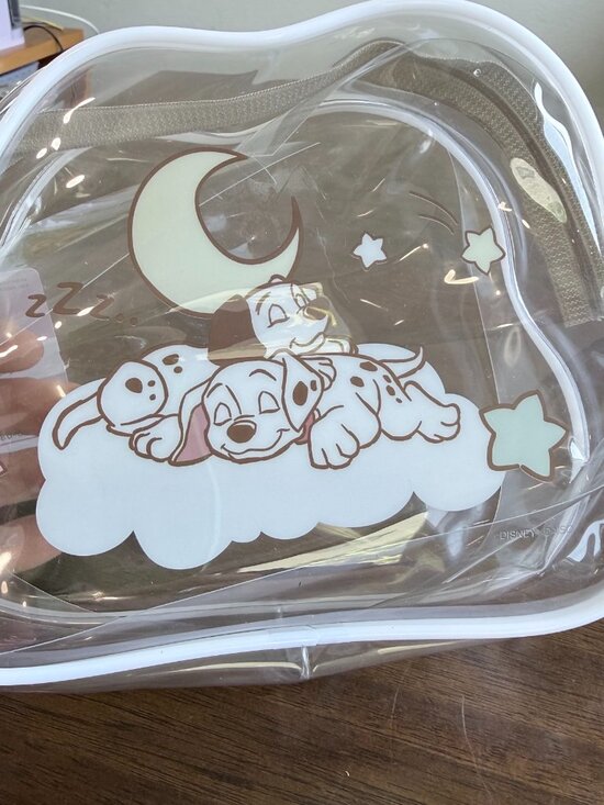Disney Handbags - Disney 101 Dalmatians Vinyl Pouch Bag Clear Sleeping Dalmatian Puppies Travel